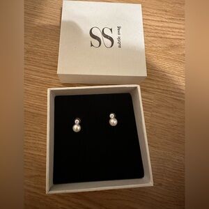 Pearl and Silver Earrings